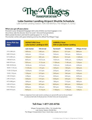 groome transportation schedule the villages